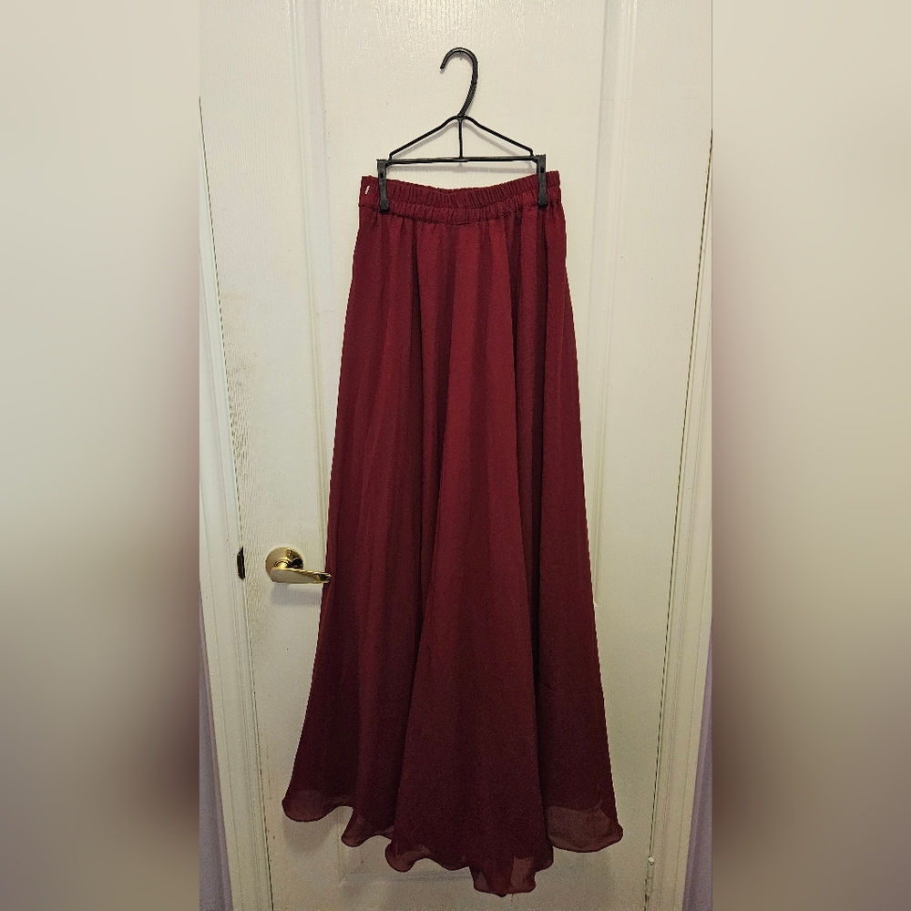 Beautiful cherry red maxi skirt